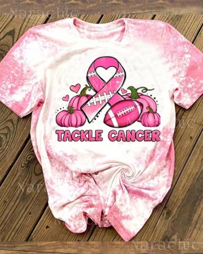 Breast Cancer Awareness Tackles Cancer Soccer Tie Dye Tops