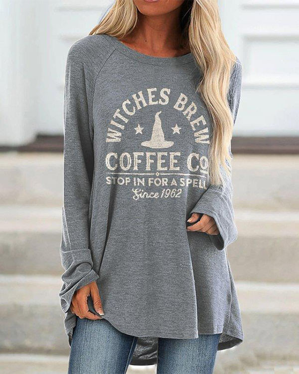 Witches Brew Coffee Co Stop In For A Spell Since 1962 Printed Women's T-shirt