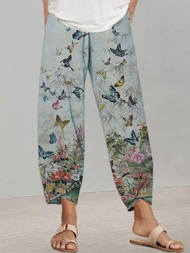 Women's Floral Print Trousers