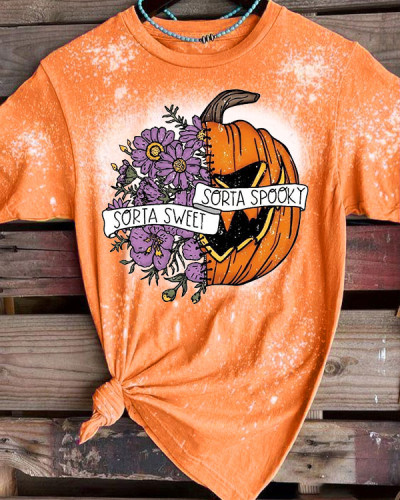 Sorta Sweet Sorta Spooky Print T-Shirt
