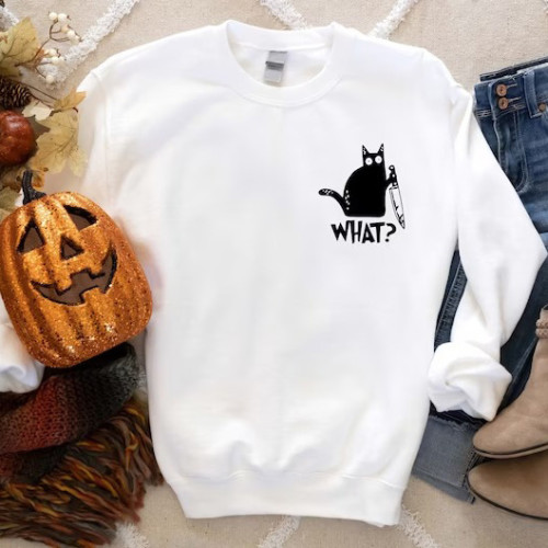 Halloween Funny Cat Sweatshirt