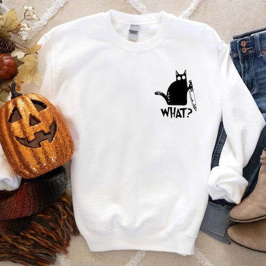 Halloween Funny Cat Sweatshirt