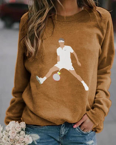 Women's The Goat RF Tennis Legend Thanks For All The Countless Memories Print Sweatshirt