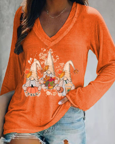 Autumn Gnome Orange Top