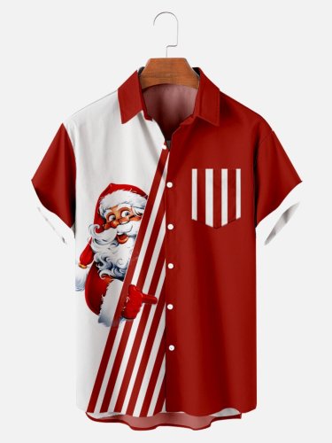 Simple Christmas element men's large short sleeve shirt