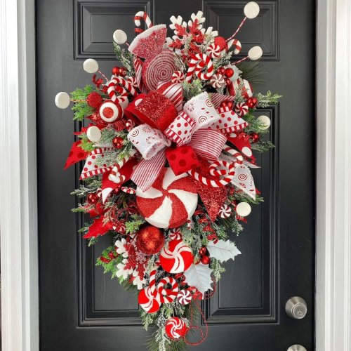 🔥Get Ready For Christmas 🍭Candy Cane Christmas Wreath🍭