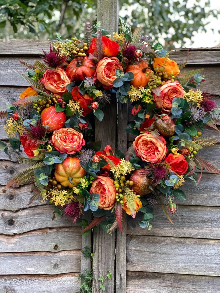 🔥Today 49% OFF🔥Fall Peony and Pumpkin Wreath - Year Round Wreath