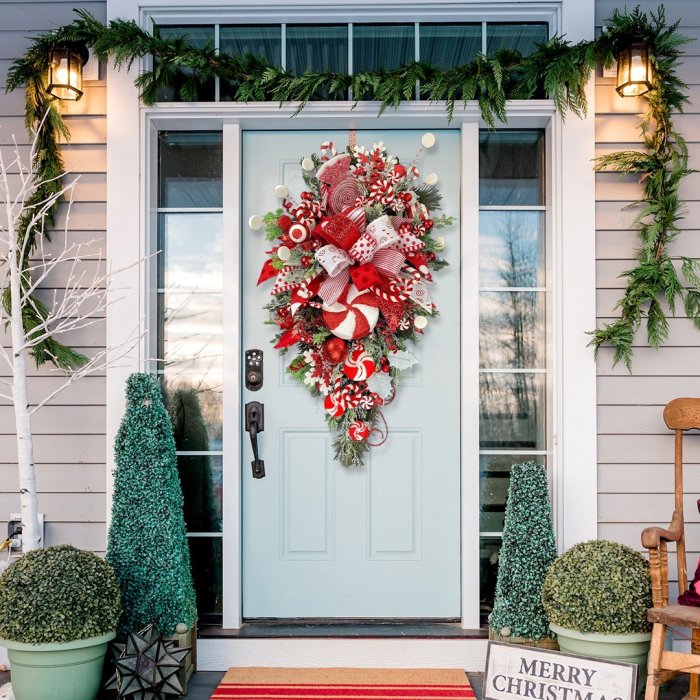 🔥Get Ready For Christmas 🍭Candy Cane Christmas Wreath🍭