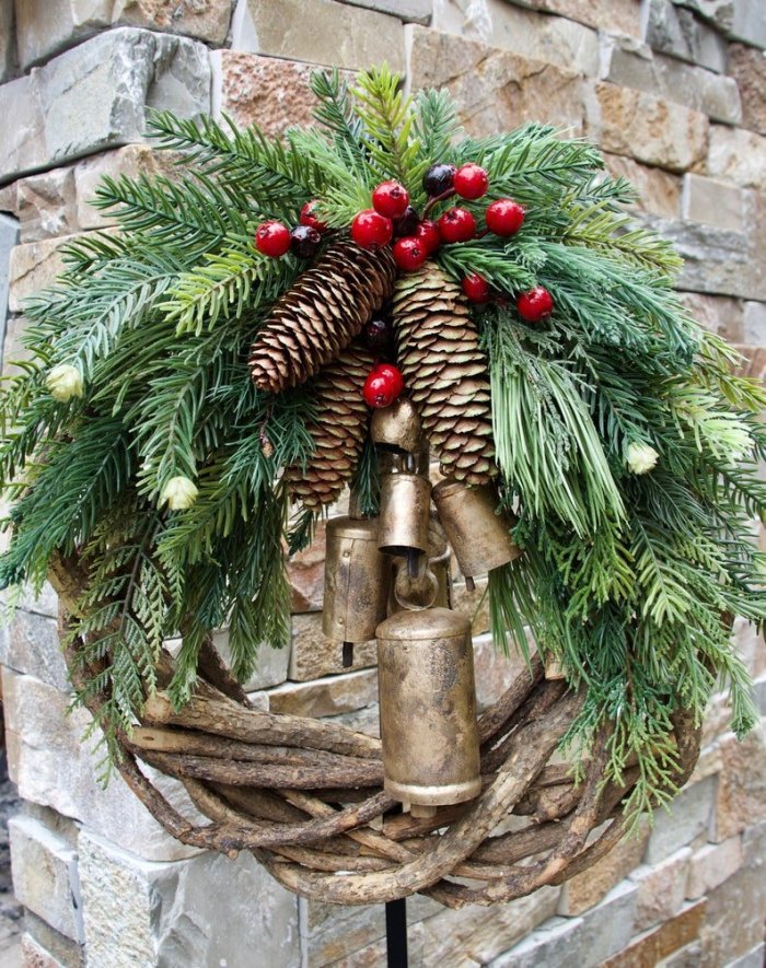 Hot Sale Farmhouse Christmas Wreath, Boho Wreath, Holiday Wreath