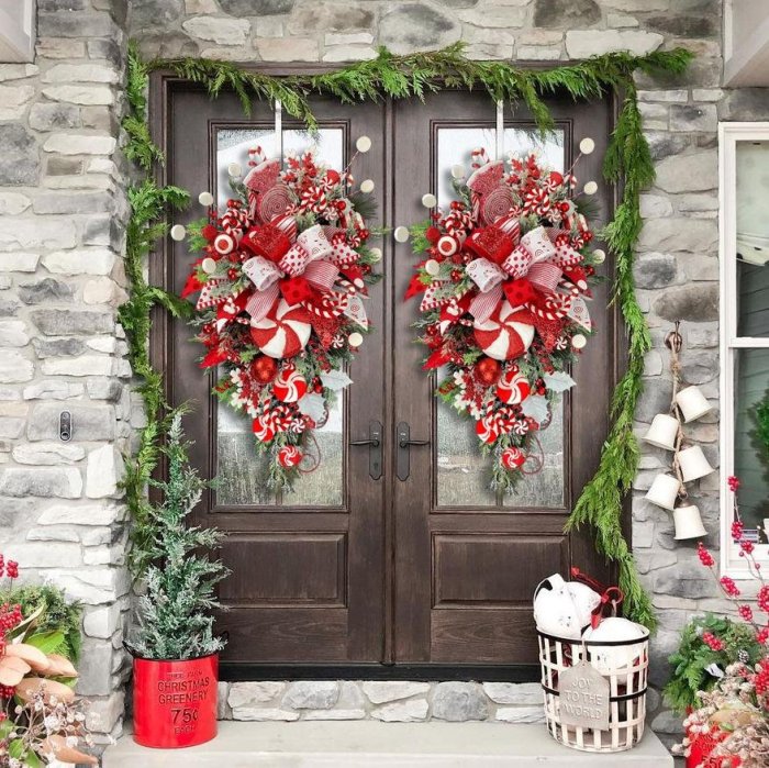 🔥Get Ready For Christmas 🍭Candy Cane Christmas Wreath🍭