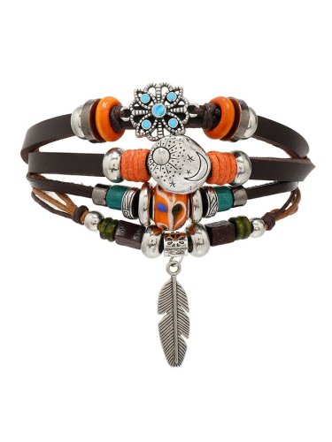 Women's SUN AND MOON STAR FEATHER Bracelet