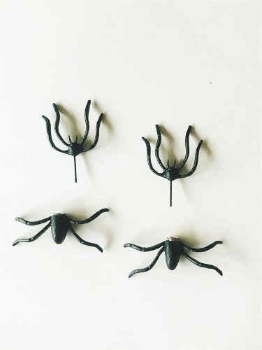 Women's Halloween Black Spider Creative Stud Earrings