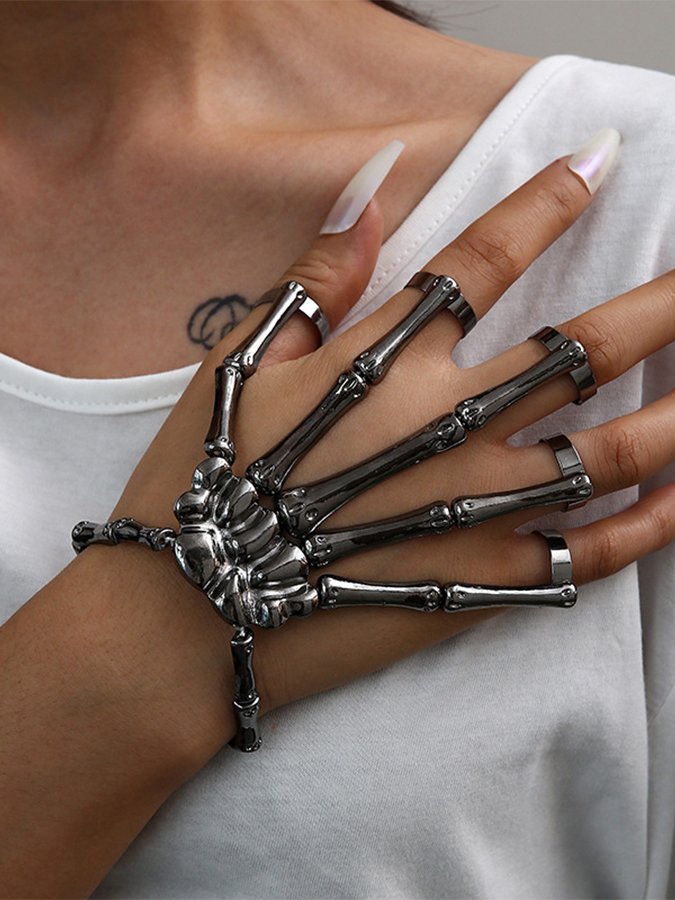 Women's Halloween Ring Bracelet All-in-One Chain