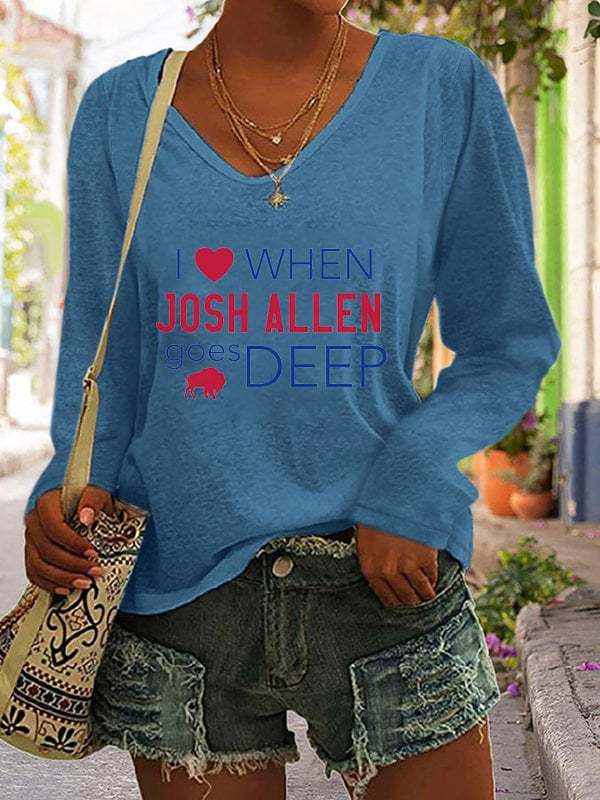 Women's Buffalo Bills Josh Allen Long-Sleeve T-Shirt