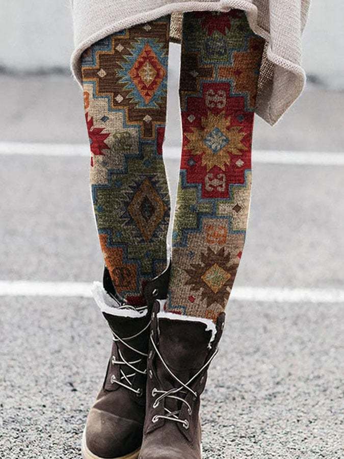 Women's Vintage Ethnic Print Leggings