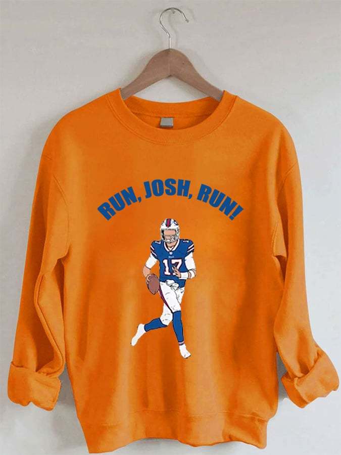 Women's Run, Josh, Run! Buffalo Bills Football Gameday Casual Sweatshirt