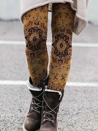 Women's Vintage Ethnic Print Leggings