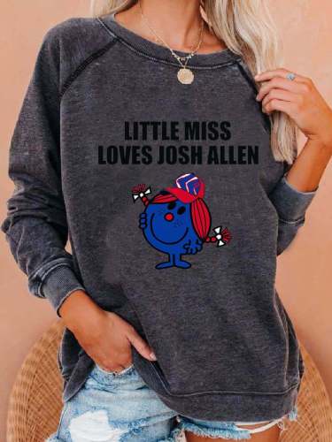 Women's Love Josh Allen Print Casual Sweatshirt