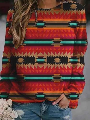 Fashion Print Long Sleeve Sweatshirt
