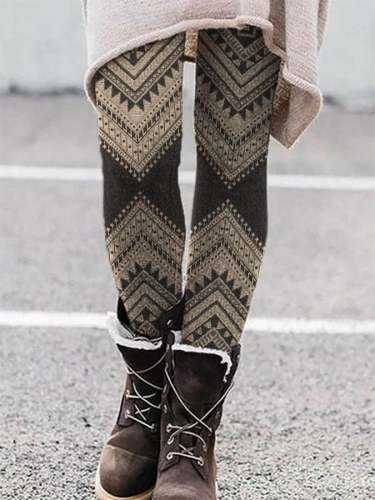 Vintage Western Print Leggings