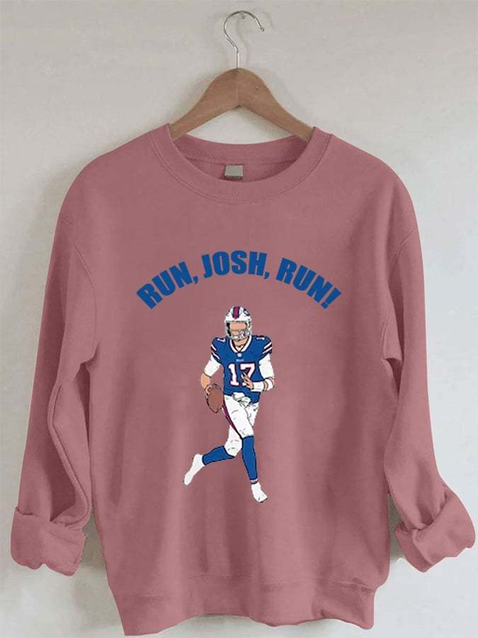 Women's Run, Josh, Run! Buffalo Bills Football Gameday Casual Sweatshirt