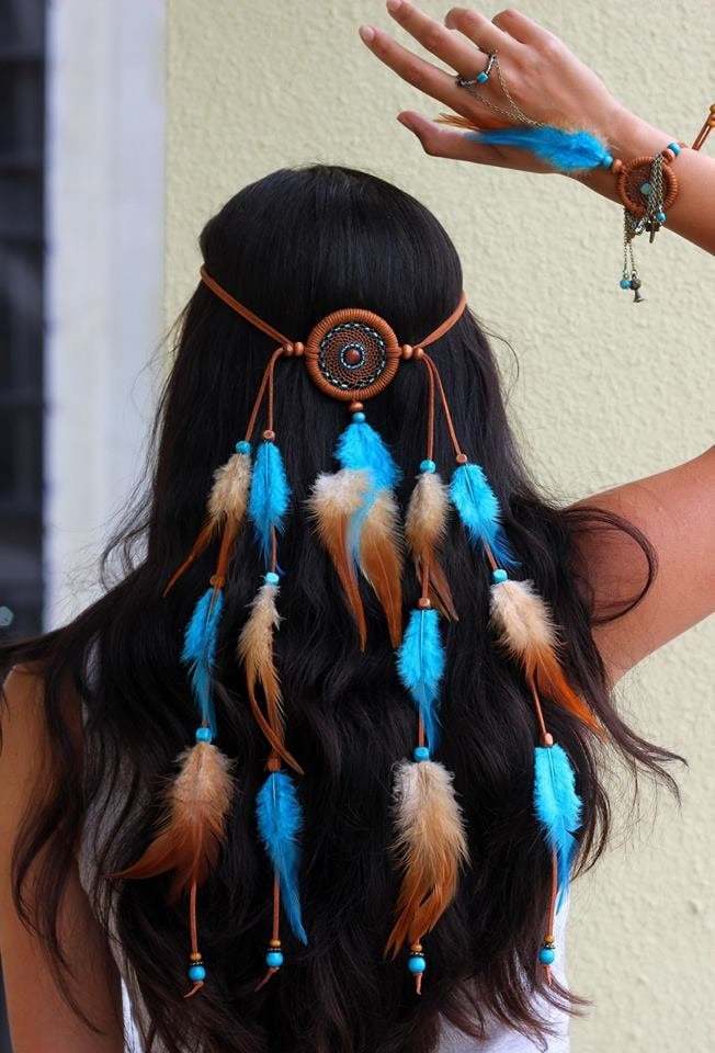 Retro Ethnic Feather Headband