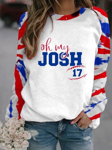 Women's Buffalo Oh My Josh Print Casual Sweatshirt