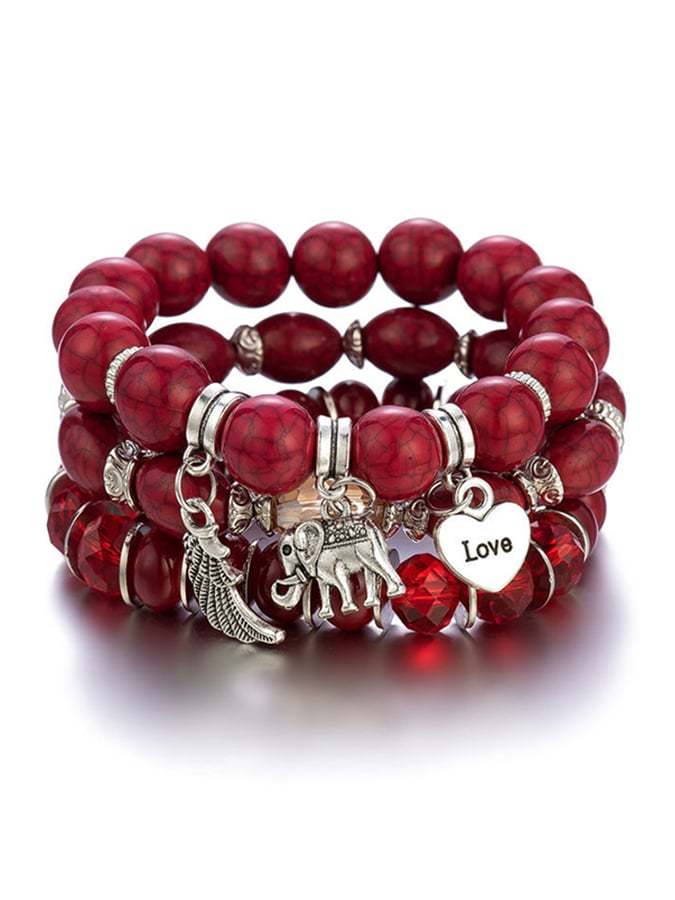 Women's Bohemian elephant wings love multi-layer Bracelet