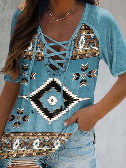 Women's Western AZTEC Tee Shirt