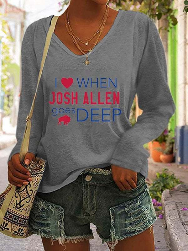 Women's Buffalo Bills Josh Allen Long-Sleeve T-Shirt