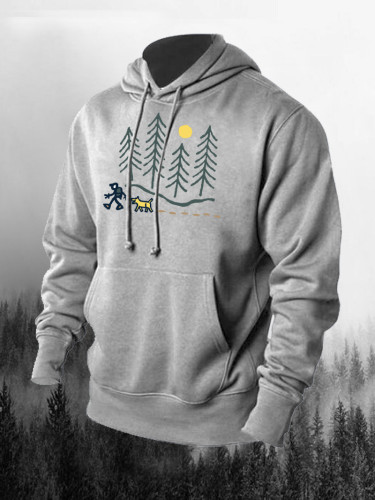 Loose Fit Graphic Printed Men's Hoodie