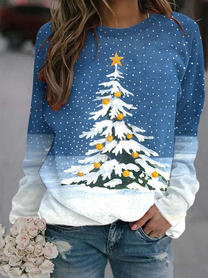 Women's Merry Christmas Print Sweatshirt