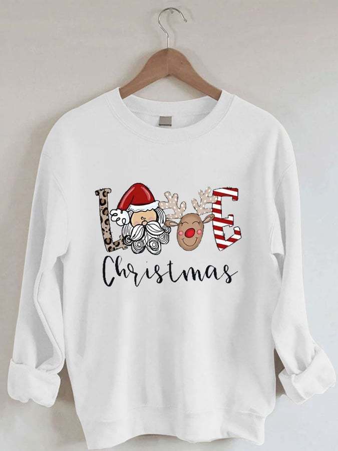 Women's Love Christmas Print Casual Sweatshirt