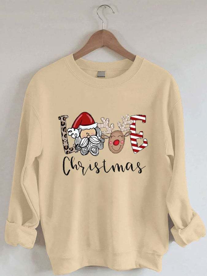 Women's Love Christmas Print Casual Sweatshirt