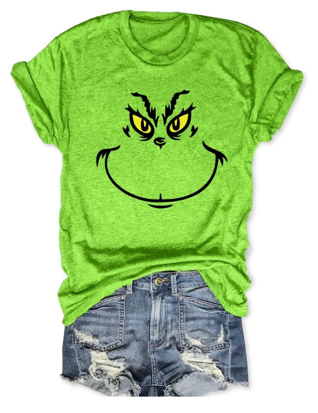 Smiling Grinch Christmas T-Shirt
