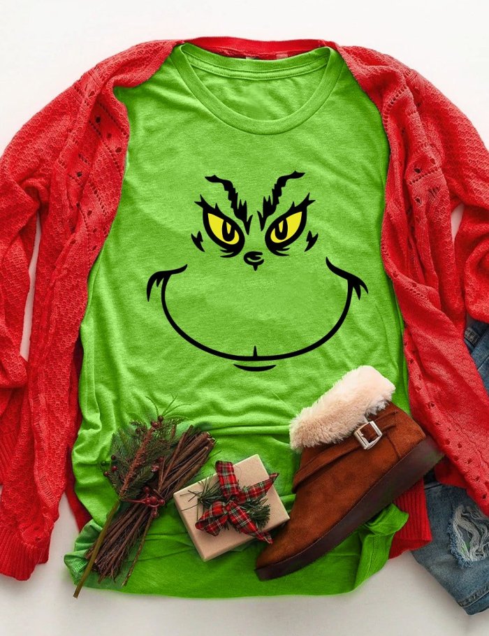 Smiling Grinch Christmas T-Shirt