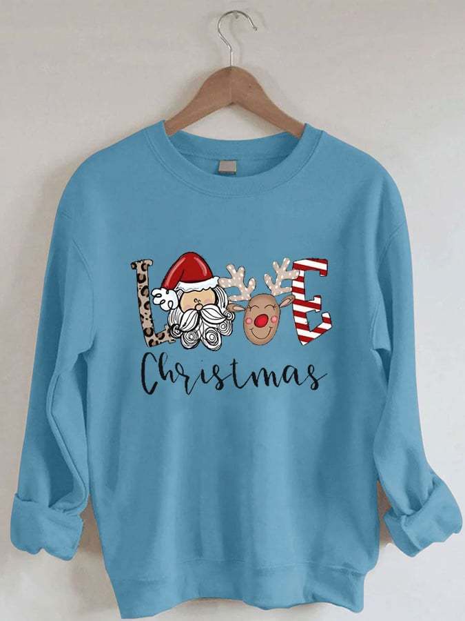 Women's Love Christmas Print Casual Sweatshirt