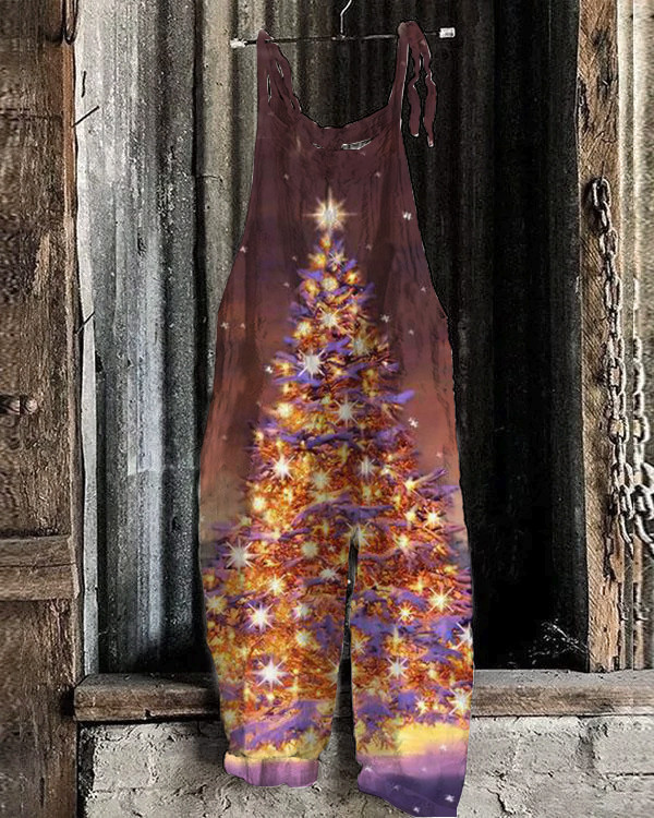 Christmas Print Jumpsuit