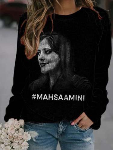 Women's #Mahsa Amini Pray Iran Print Sweatshirt