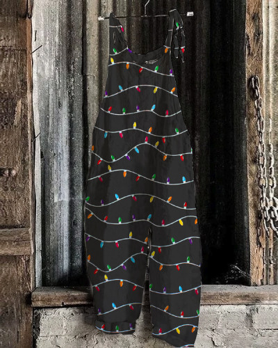 Christmas Print Jumpsuit