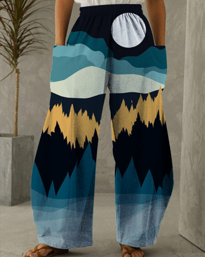 Forest Printed Loose Pants