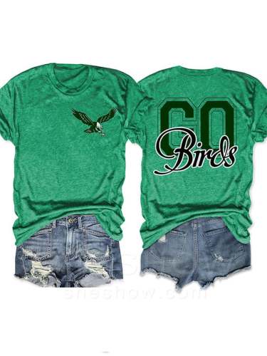 Casual Go Birds Print T-Shirt