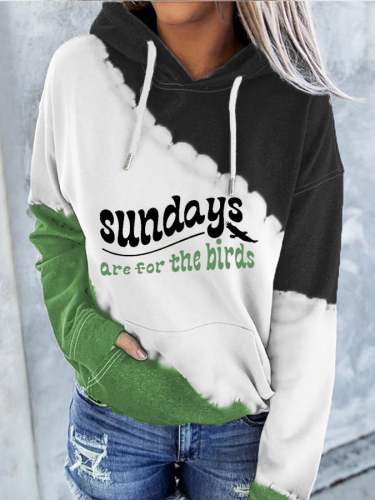 Fashion Colorblock Print Hoodie