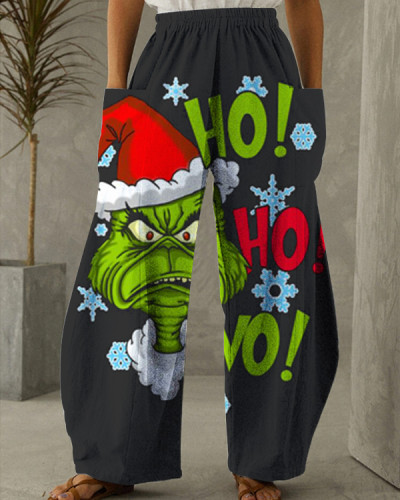 Grinch Printed Loose Pants