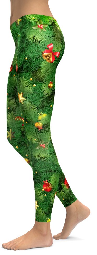 Realistic Christmas Tree Leggings