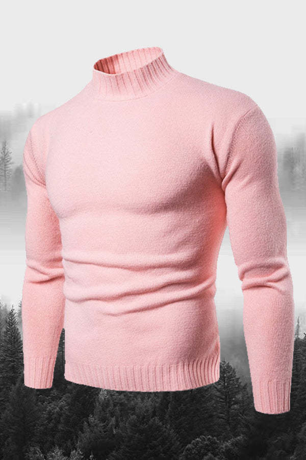 Half Turtleneck Solid Color Sweater