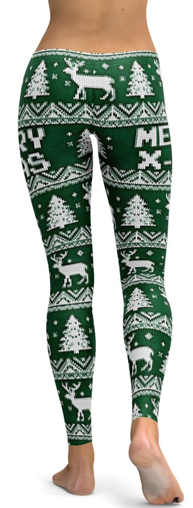 Green Ugly Christmas Leggings