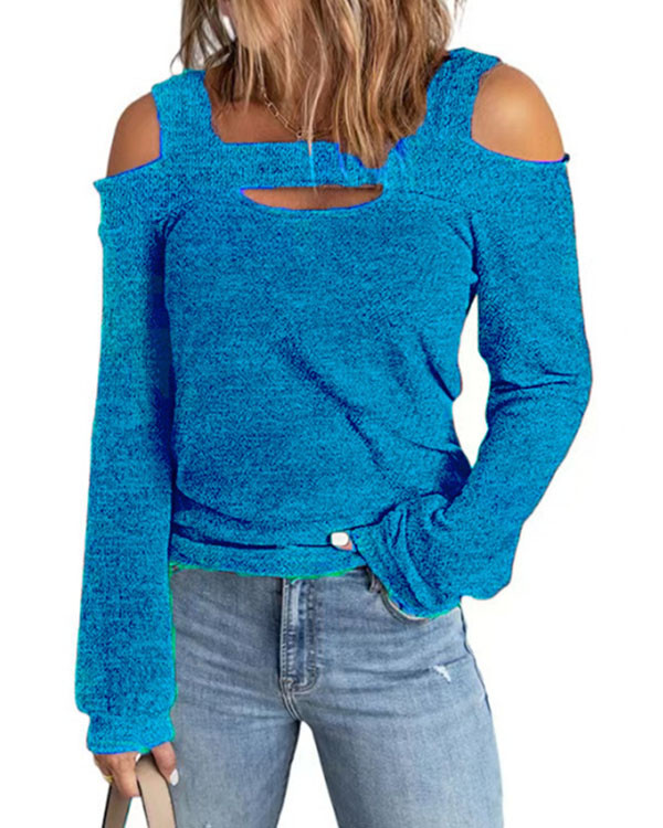 Solid Color Panel Twist Hooded Knit Sweater