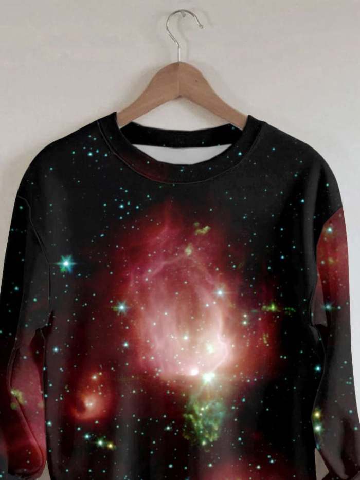 Angela Cosmic Rose Print Sweatshirt