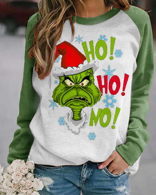 Grinch Printed Loose Sweatshirt